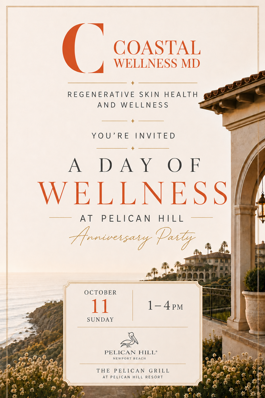 A Day of Wellness at Pelican Hill | Anniversary Event Ticket